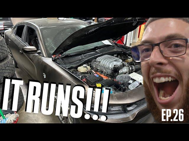 We FINALLY Got the 6-Speed Swapped Hellcat Running!!! | Manual Hellcat Charger Build Series!! Ep.26