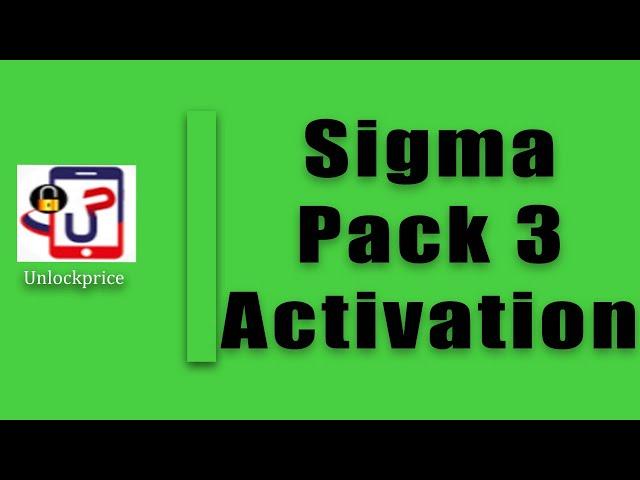 Sigma Pack 3 Activation #unlockprice #unlockprice