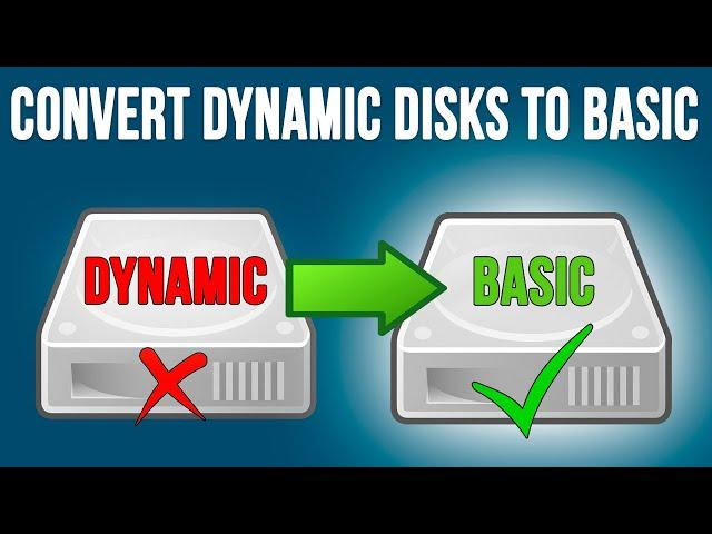 How to Convert a Dynamic Disk to a Basic Disk Without Losing Data