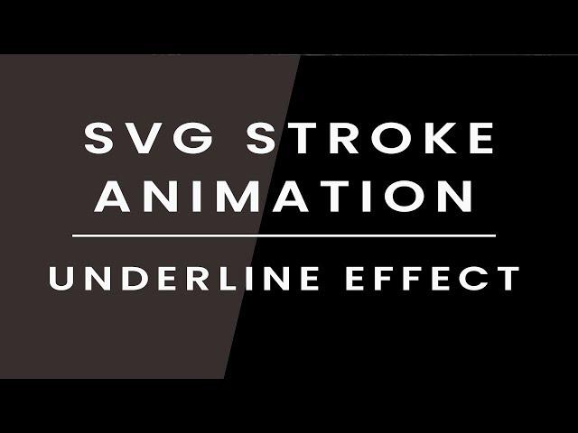 SVG Stroke Animation | Button Underline Effect | HTML & CSS