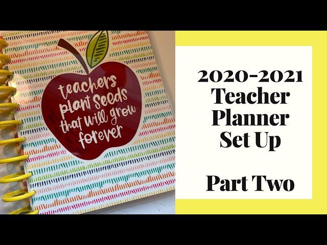 Plan With Me 2020-2021 Teacher Happy Planner Set Up Part 2