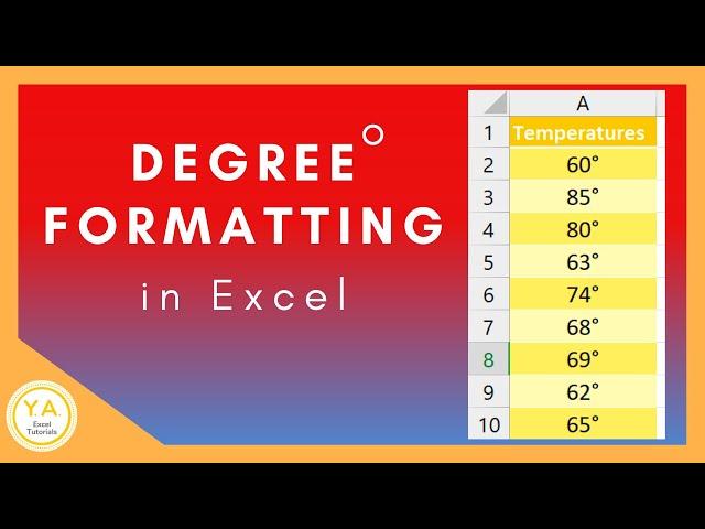 3 Ways to Add a Degree Symbol in Excel - Tutorial