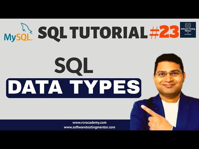 SQL Tutorial #23 - SQL Data Types | Data Types in MySQL