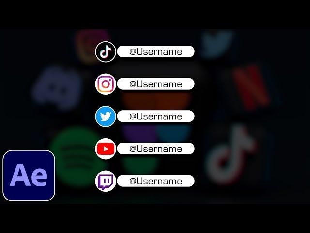 Social Media Lower Third Tutorial in After Effects | After Effects Tutorial