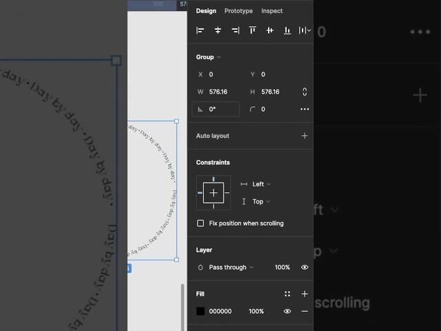 Rotating circular text on loop with Figma Interactive Components