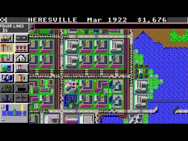 SimCity - Atari ST (Gameplay, Let's Play at city building!)