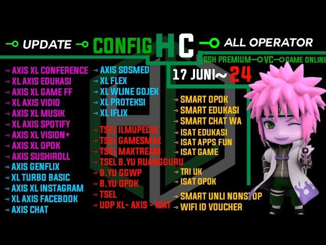 UPDATE CONFIG HC | Axis Game, XL, Telkomsel, Indosat, Smartfren || 17 JUNI 2024