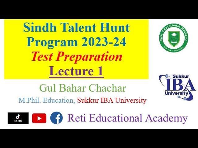 STHP 2024 test preparation lecture 1 Sukkur IBA University Test Preparation Lecture 1