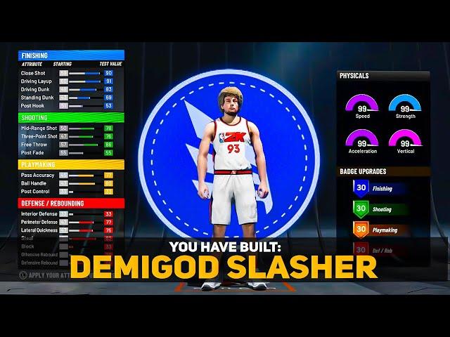 NBA 2K22 DEMIGOD SLASHER BUILD - BEST POINT GUARD BUILD NBA 2K22 - BEST SLASHER BUILD