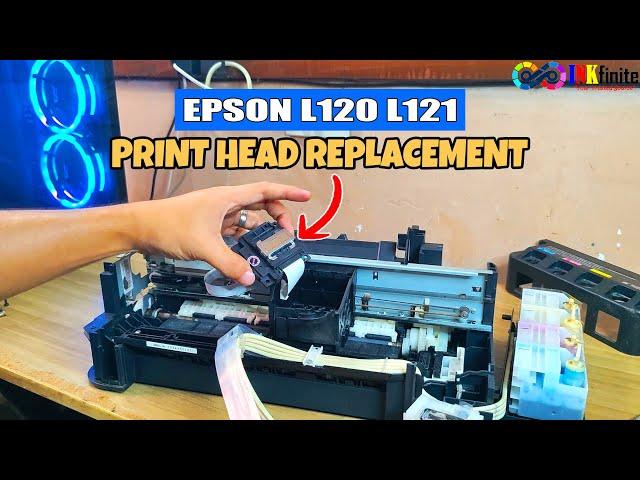 How to Replace EPSON L120 L121 Print Head Full Tutorial! Step-by-Step Guide | INKfinite