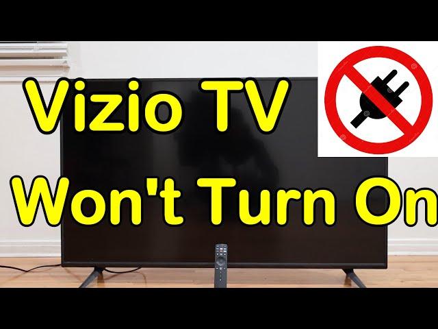 VIZIO TV WON'T TURN ON/BLACK SCREEN, EASY FIX