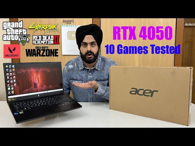 Acer Nitro V - RTX 4050 - 10 Games Tested - Unboxing & Review 