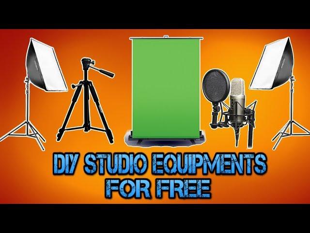 How To Make Studio Equipments ( DIY Softbox, Microphone, Tripod, Green Screen )