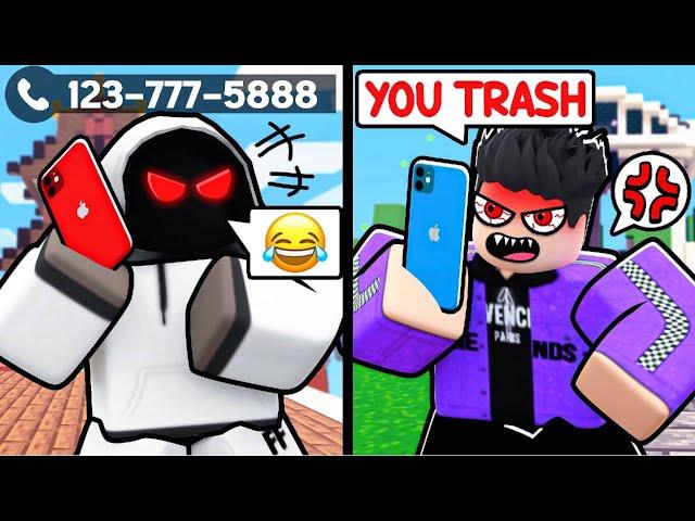 I Put My PHONE NUMBER In My Name For 24 HOURS.. (Roblox Bedwars)