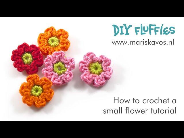 How to crochet a Small flower - Easy - For Beginners - English