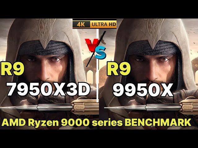 R9 9950X VS R9 7950X3D VS R7 9700X VS İ7 14700K VS R7 7700X Zen5  Ryzen 9000 series benchmark