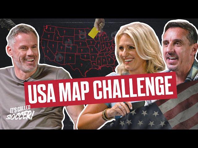 “Oregon, I Love You!”  | Gary Neville & Jamie Carragher Play USA Map Challenge!