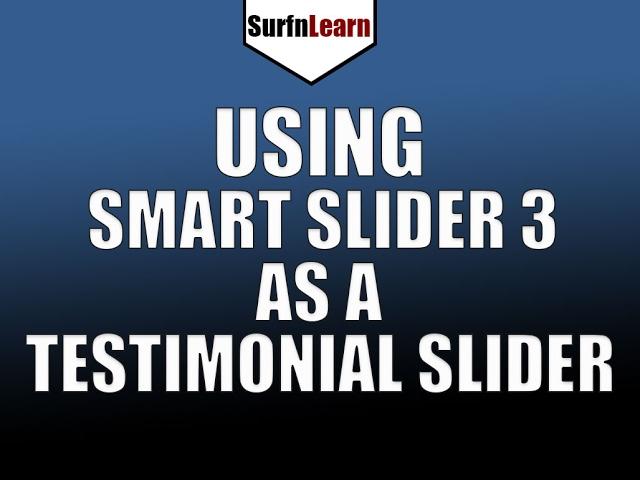 How to Use Smart Slider 3 as a Testimonial Slider