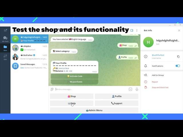 How to create shop bot in telegram in a minute)