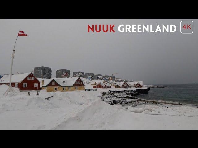 4K WALK IN NUUK, CAPITAL OF GREENLAND! 