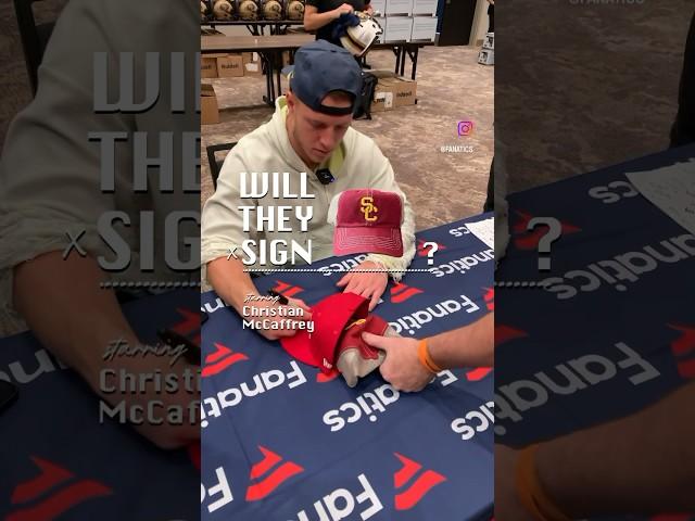 @Fanatics tried to get former Stanford RB Christian McCaffrey to sign a USC hat his