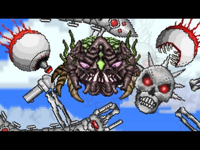 Terraria console - Ocram, Prime, Twins and Destroyer at the same time, magic kill