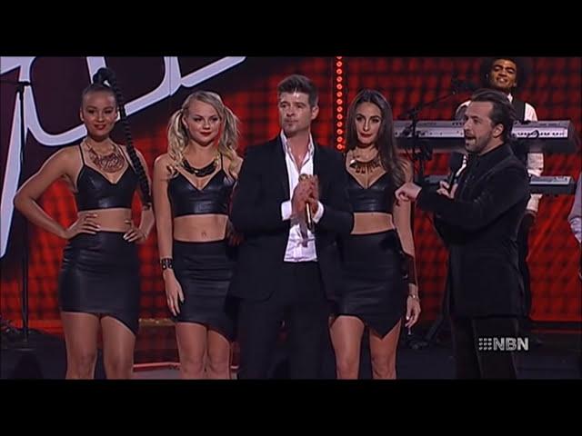 Robin Thicke - Blurred Lines, live on The.Voice.AU