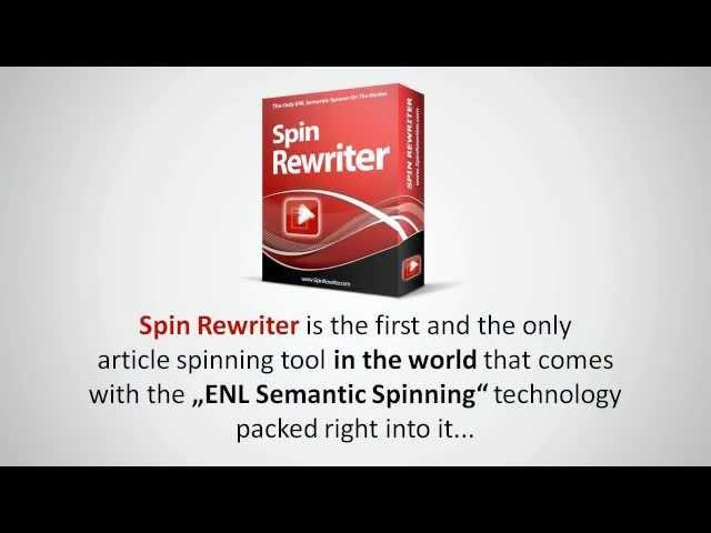 Spin Rewriter 5.0 Professional Online Article Rewriter Software