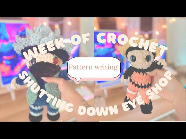 Week of Crochet Vlog Anime patterns!  Shutting down eye listings