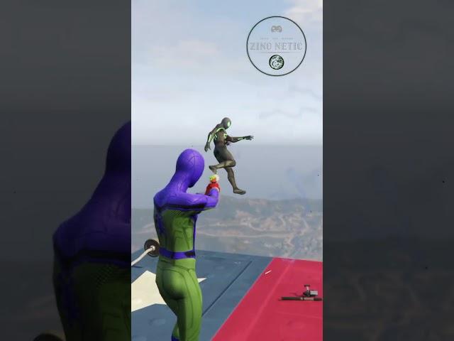 GTA Spiderman epic Ragdolls Jump fly raygun