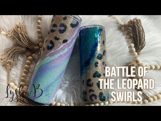 Battle of leopard swirls, Leopard Print & Glitter Swirl Tumbler DIY Sparkling Custom Cup Tutorial