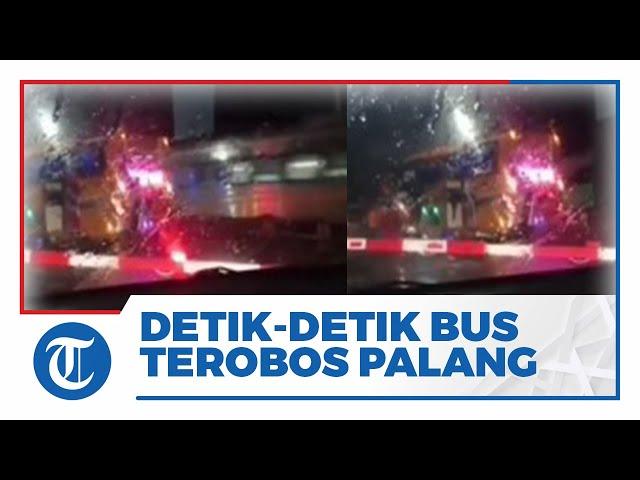 Viral Video Detik-detik Bus Mandala Hampir Tersambar Kereta di Banyumas, Berjarak Beberapa CM