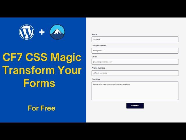 Customize Style Of Contact Form 7 Using CSS To Match Your Website