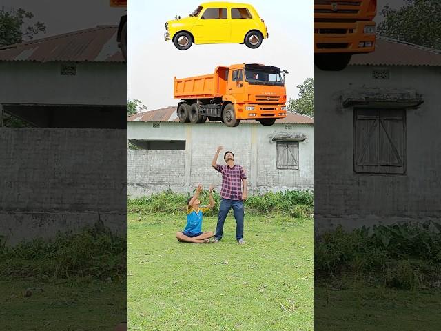 May 2, 2023 Dumper, Police car, Alto, Bus Vs My own Bike Catching funny vfx magic video