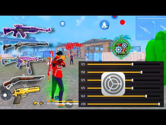 Free Fire Headshot setting 2024  Best Sensitivity Settings ️| Sensitivity + Hud Settings Free Fire