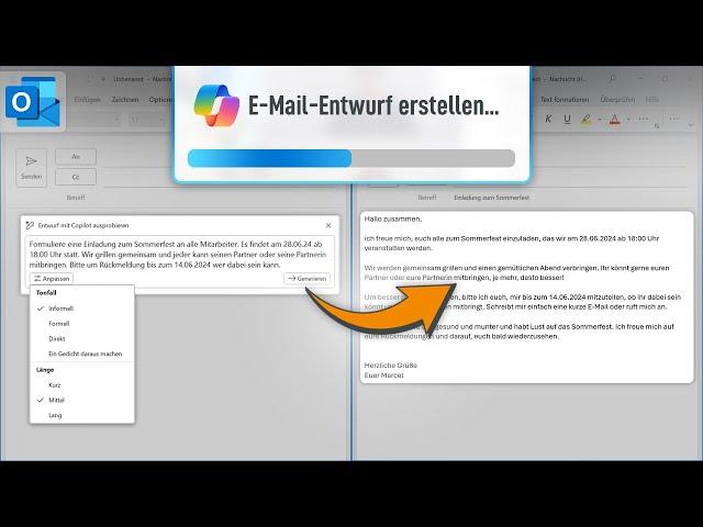  Copilot in Outlook: E-Mail-Entwürfe auf Knopfdruck!