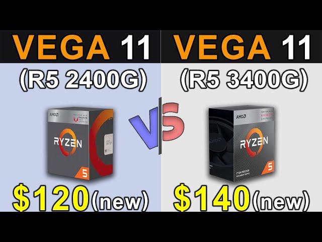 R5 2400G (Vega 11) Vs. R5 3400G (Vega 11) | 900p and 1080p | 20 Games Benchmarks