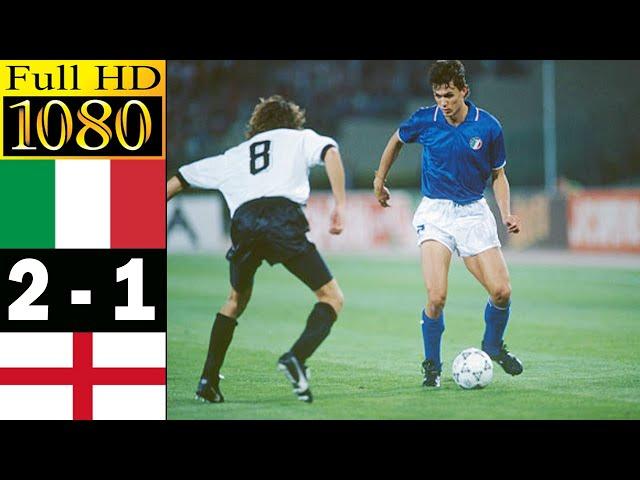 Italy 2-1 England world cup 1990 | Full highlight | 1080p HD | Paolo Maldini