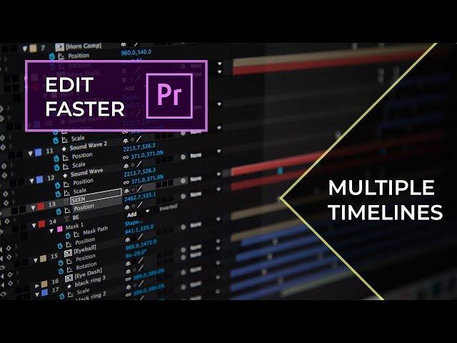 Work Faster With Multiple Timelines - Premiere Pro Tip/Tutorial