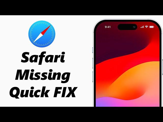 How To Get Back Missing Safari Browser On iPhone / iPad