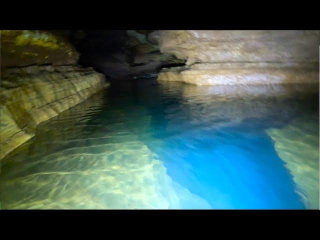 Mysterious Blue Hole Deep Inside A River Cave