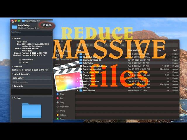 Reduce MASSIVE Final Cut Pro File Sizes!