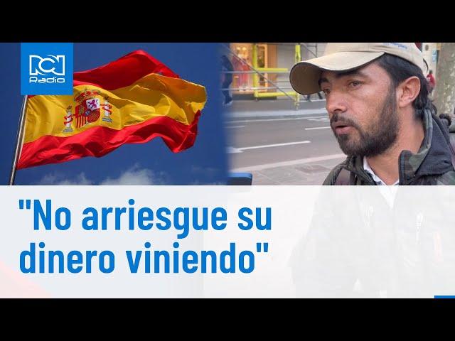 Colombiano en España se arrepiente de migrar