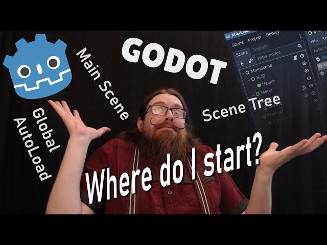 Godot Tutorial: How do I structure my project scenes?  Main scene + global autoload