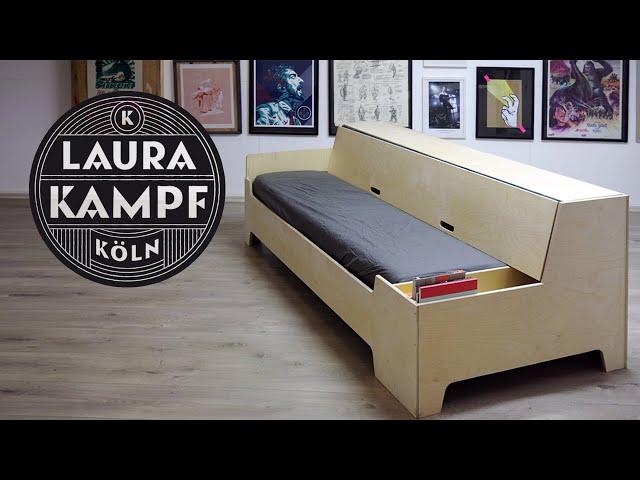 Clever DIY Sofa Bed - Folds out in 6 seconds!