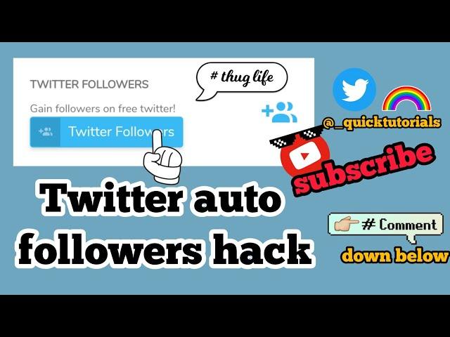 FREE TWITTER FOLLOWERS HACK (2020) Latest method