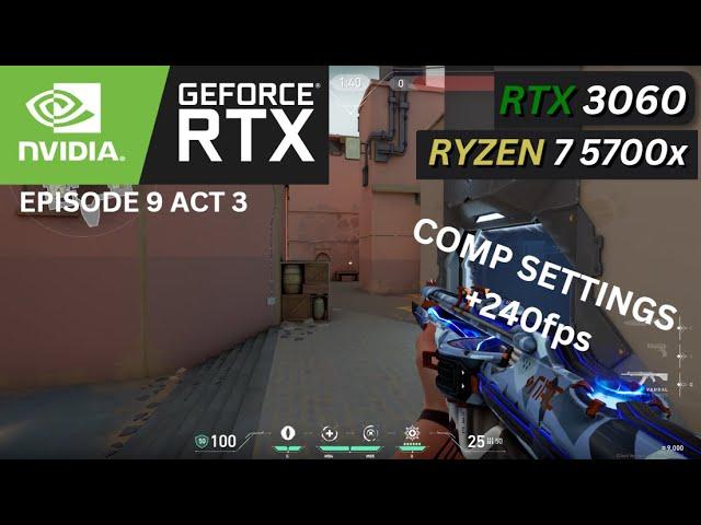 VALORANT - RYZEN 7 5700X + RTX 3060 - 1080p Comp Settings - FPS Benchmark Test