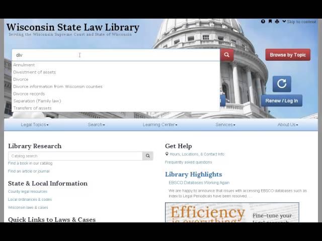 Welcome to the new wilawlibrary.gov