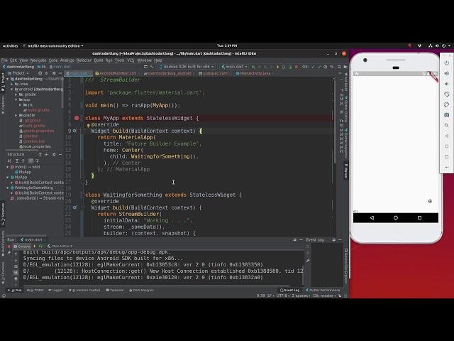 Beginning Flutter:  41 StreamBuilder