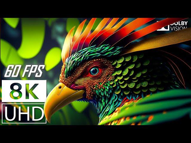 8K UHD 60FPS DOLBY VISION - COLORFUL WORLD ANIMALS - ANIMALS SOUNDS